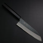 Santoku Blue Steel #2 Kurouchi Manche en Buffle et Ébène 165mm-[Musashi]-[Couteaux de cuisine japonais]