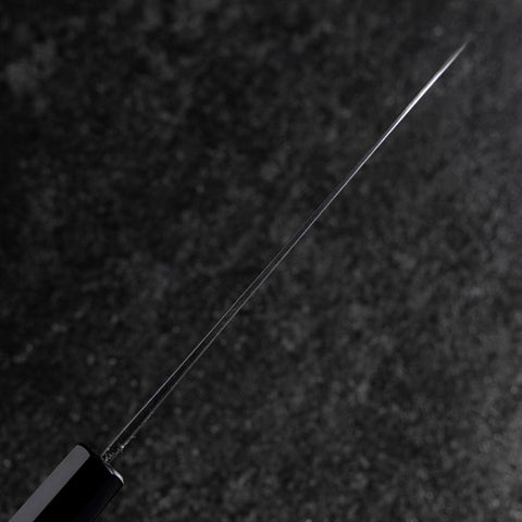 Santoku Blue Steel #2 Kurouchi Manche en Buffle et Noyer 165mm-[Musashi]-[Couteaux de cuisine japonais]