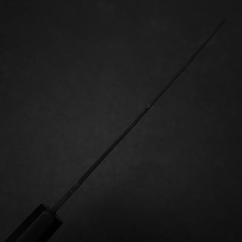 Santoku Blue Steel #2 Kurouchi Manche en Chokin Guépard Buffle et Ébène 165mm-[Musashi]-[Couteaux de cuisine japonais]