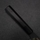 Santoku Blue Steel #2 Kurouchi Manche en Chokin Guépard Buffle et Ébène 165mm-[Musashi]-[Couteaux de cuisine japonais]