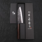 Santoku Blue Steel #2 Kurouchi Manche en Ébène 165mm-[Musashi]-[Couteaux de cuisine japonais]