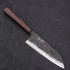 Santoku Blue Steel #2 Kurouchi Manche en Ébène 165mm-[Musashi]-[Couteaux de cuisine japonais]