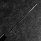 Santoku Blue Steel #2 Kurouchi Manche en Zelkova Oval 150mm-[Musashi]-[Couteaux de cuisine japonais]
