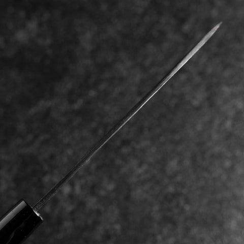 Santoku Blue Steel #2 Kurouchi Manche en Zelkova Oval 150mm-[Musashi]-[Couteaux de cuisine japonais]