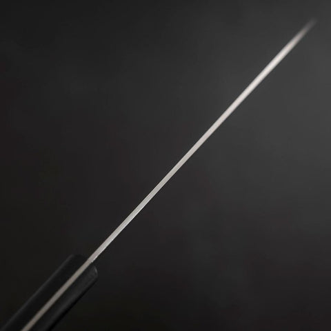 Santoku Blue Steel #2 Poli Manche Occidental Noir 165mm-[Musashi]-[Couteaux de cuisine japonais]