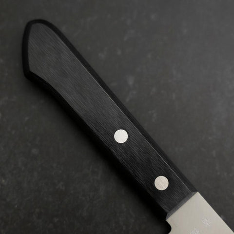 Santoku Blue Steel #2 Poli Manche Occidental Noir 165mm-[Musashi]-[Couteaux de cuisine japonais]