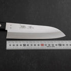 Santoku Blue Steel #2 Poli Manche Occidental Noir 165mm-[Musashi]-[Couteaux de cuisine japonais]