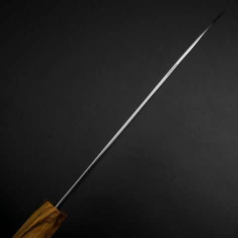 Santoku Blue Steel #2 Poli Manche en Olivier 170mm-[Musashi]-[Couteaux de cuisine japonais]