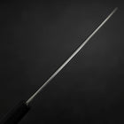 Santoku Blue Steel #2 Revêtement Inox Kurouchi Manche en Caoutchouc 165mm-[Musashi]-[Couteaux de cuisine japonais]