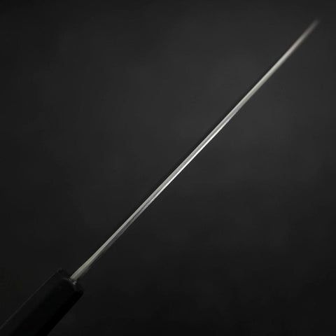 Santoku Blue Steel #2 Revêtement Inox Kurouchi Manche en Caoutchouc 165mm-[Musashi]-[Couteaux de cuisine japonais]