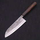 Santoku Blue Steel #2 Revêtement Inox Nashiji Manche Sumi Urushi 165mm-[Musashi]-[Couteaux de cuisine japonais]