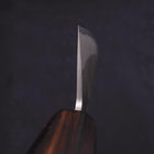 Santoku Blue Steel #2 Revêtement Inox Nashiji Manche Sumi Urushi 165mm-[Musashi]-[Couteaux de cuisine japonais]