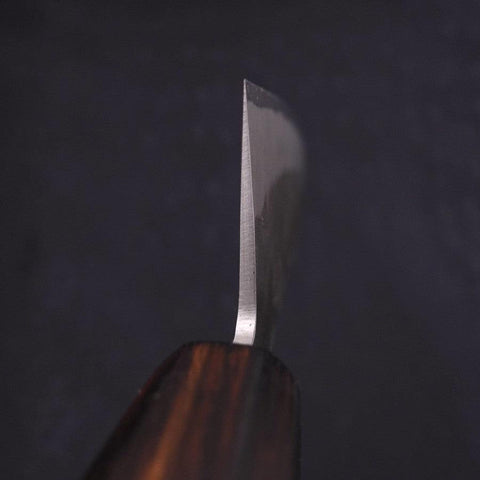 Santoku Blue Steel #2 Revêtement Inox Nashiji Manche Sumi Urushi 165mm-[Musashi]-[Couteaux de cuisine japonais]