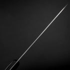 Santoku Blue Steel #2 Revêtement Inox Tsuchime Manche Occidental Noir 165mm-[Musashi]-[Couteaux de cuisine japonais]
