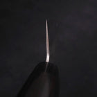 Santoku Blue Steel #2 Revêtement Inox Tsuchime Manche Occidental Noir 170mm-[Musashi]-[Couteaux de cuisine japonais]