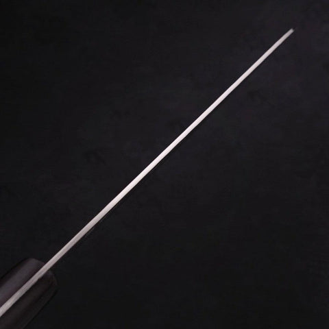 Santoku Blue Steel #2 Revêtement Inox Tsuchime Manche Occidental Noir 170mm-[Musashi]-[Couteaux de cuisine japonais]
