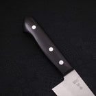 Santoku Blue Steel #2 Revêtement Inox Tsuchime Manche Occidental Noir 170mm-[Musashi]-[Couteaux de cuisine japonais]