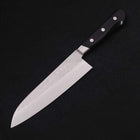 Santoku Blue Steel #2 Revêtement Inox Tsuchime Manche Occidental Noir 180mm-[Musashi]-[Couteaux de cuisine japonais]