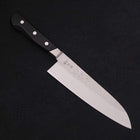 Santoku Blue Steel #2 Revêtement Inox Tsuchime Manche Occidental Noir 180mm-[Musashi]-[Couteaux de cuisine japonais]