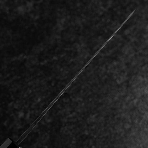 Santoku Blue Steel #2 Revêtement inox Kurouchi Manche en Buffle et Noyer 165mm-[Musashi]-[Couteaux de cuisine japonais]