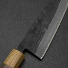 Santoku Blue Steel #2 Revêtement inox Kurouchi Manche en Noyer et Zelkova 165mm-[Musashi]-[Couteaux de cuisine japonais]