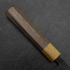 Santoku Blue Steel #2 Revêtement inox Kurouchi Manche en Noyer et Zelkova 165mm-[Musashi]-[Couteaux de cuisine japonais]