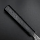 Santoku Blue Steel #2 Revêtement inox Nashiji Manche Urushi Bleu Sombre 165mm-[Musashi]-[Couteaux de cuisine japonais]