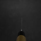 Santoku Blue Steel #2 Revêtement inox Nashiji Manche en Bois d’if 165mm-[Musashi]-[Couteaux de cuisine japonais]