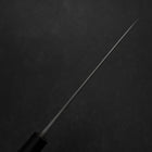 Santoku Blue Steel #2 Revêtement inox Nashiji Manche en Bois d’if 165mm-[Musashi]-[Couteaux de cuisine japonais]