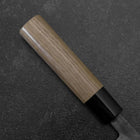 Santoku Blue Steel #2 Revêtement inox Nashiji Manche en Bois d’if 165mm-[Musashi]-[Couteaux de cuisine japonais]