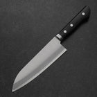 Santoku Blue Steel #2 Revêtement inox Poli Manche Occidental 165mm-[Musashi]-[Couteaux de cuisine japonais]