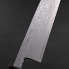 Santoku Blue Steel #2 Suminagashi Manche en Buffle et Ébène 170mm-[Musashi]-[Couteaux de cuisine japonais]