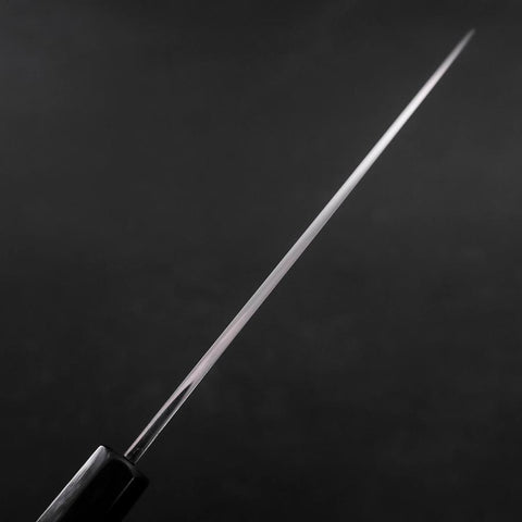 Santoku Blue Steel #2 Suminagashi Manche en Buffle et Ébène 170mm-[Musashi]-[Couteaux de cuisine japonais]