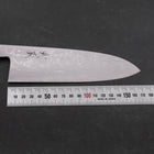 Santoku Blue Steel #2 Suminagashi Manche en Buffle et Ébène 170mm-[Musashi]-[Couteaux de cuisine japonais]