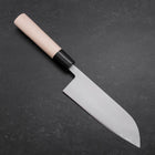 Santoku Blue Super Damas Manche en Buffle et Magnolia 165mm-[Musashi]-[Couteaux de cuisine japonais]