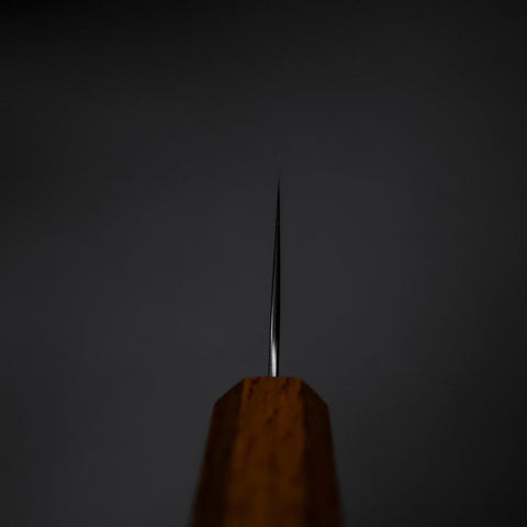 Santoku Blue Super Poli Manche Yaki Urushi 165mm-[Musashi]-[Couteaux de cuisine japonais]