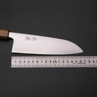 Santoku Blue Super Poli Manche Yaki Urushi 165mm-[Musashi]-[Couteaux de cuisine japonais]