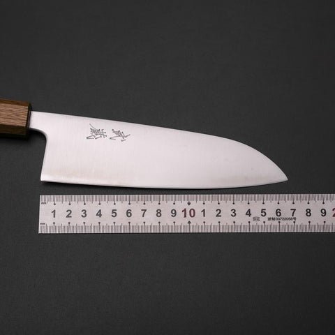 Santoku Blue Super Poli Manche Yaki Urushi 165mm-[Musashi]-[Couteaux de cuisine japonais]
