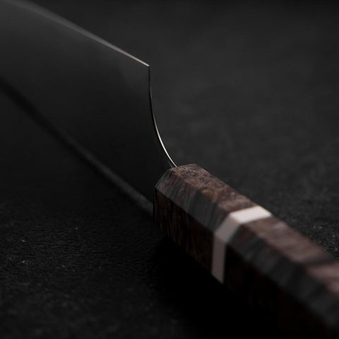 Santoku Blue Super Poli Manche en Érable 180mm-[Musashi]-[Couteaux de cuisine japonais]