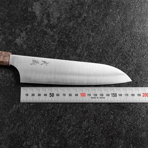 Santoku Blue Super Poli Manche en Érable 180mm-[Musashi]-[Couteaux de cuisine japonais]