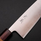 Santoku Blue Super Poli Manche en Zelkova 165mm-[Musashi]-[Couteaux de cuisine japonais]
