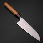 Santoku Blue Super Poli Manche en Zelkova 165mm-[Musashi]-[Couteaux de cuisine japonais]