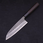 Santoku Blue Super Revêtement Inox Nashiji Manche en Buffle et Ébène 165mm-[Musashi]-[Couteaux de cuisine japonais]