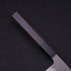 Santoku Blue Super Revêtement Inox Nashiji Manche en Buffle et Ébène 165mm-[Musashi]-[Couteaux de cuisine japonais]