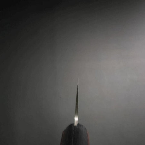 Santoku Blue Super Revêtement Inox Poli Manche Occidental Rouge et Noir 165mm-[Musashi]-[Couteaux de cuisine japonais]