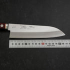 Santoku Blue Super Revêtement Inox Poli Manche Occidental Rouge et Noir 165mm-[Musashi]-[Couteaux de cuisine japonais]