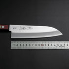 Santoku Blue Super Revêtement Inox Poli Manche Occidental Rouge et Noir 165mm-[Musashi]-[Couteaux de cuisine japonais]
