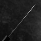 Santoku Blue Super Revêtement Inox Suname Manche en Buffle et Ébène 165mm-[Musashi]-[Couteaux de cuisine japonais]