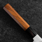 Santoku Blue Super Revêtement Inox Suname Manche en Buffle et Ébène 165mm-[Musashi]-[Couteaux de cuisine japonais]