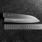 Santoku Blue Super Revêtement Inox Suname Manche en Buffle et Ébène 165mm-[Musashi]-[Couteaux de cuisine japonais]